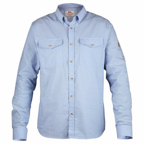 Fjallraven Men Övik Shirts Blue PH58101 Philippines